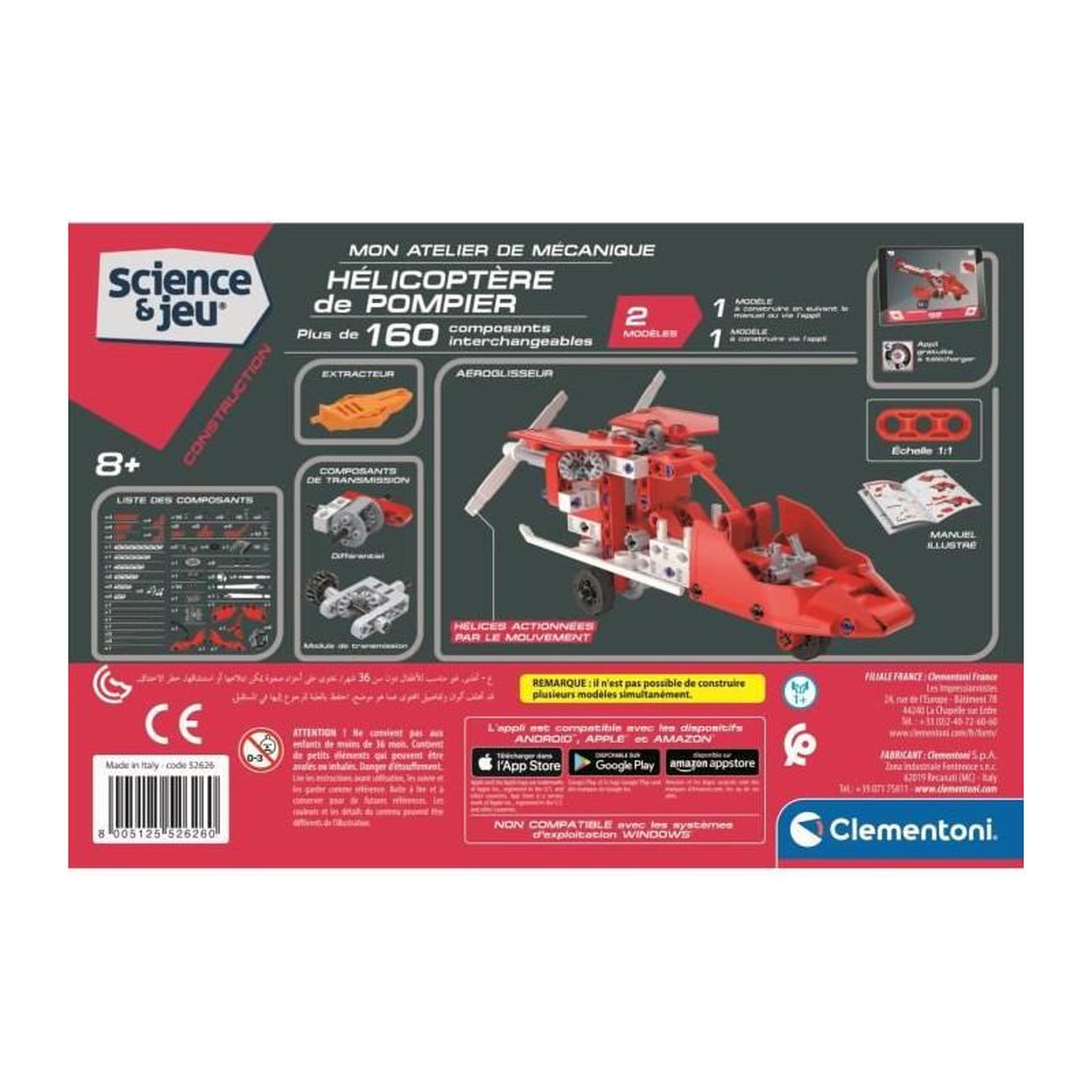 Voir la diapositive 4 : CLEMENTONI Jeu Clementoni - Hélicoptere de pompiers - 52626 - Des 8 ans
