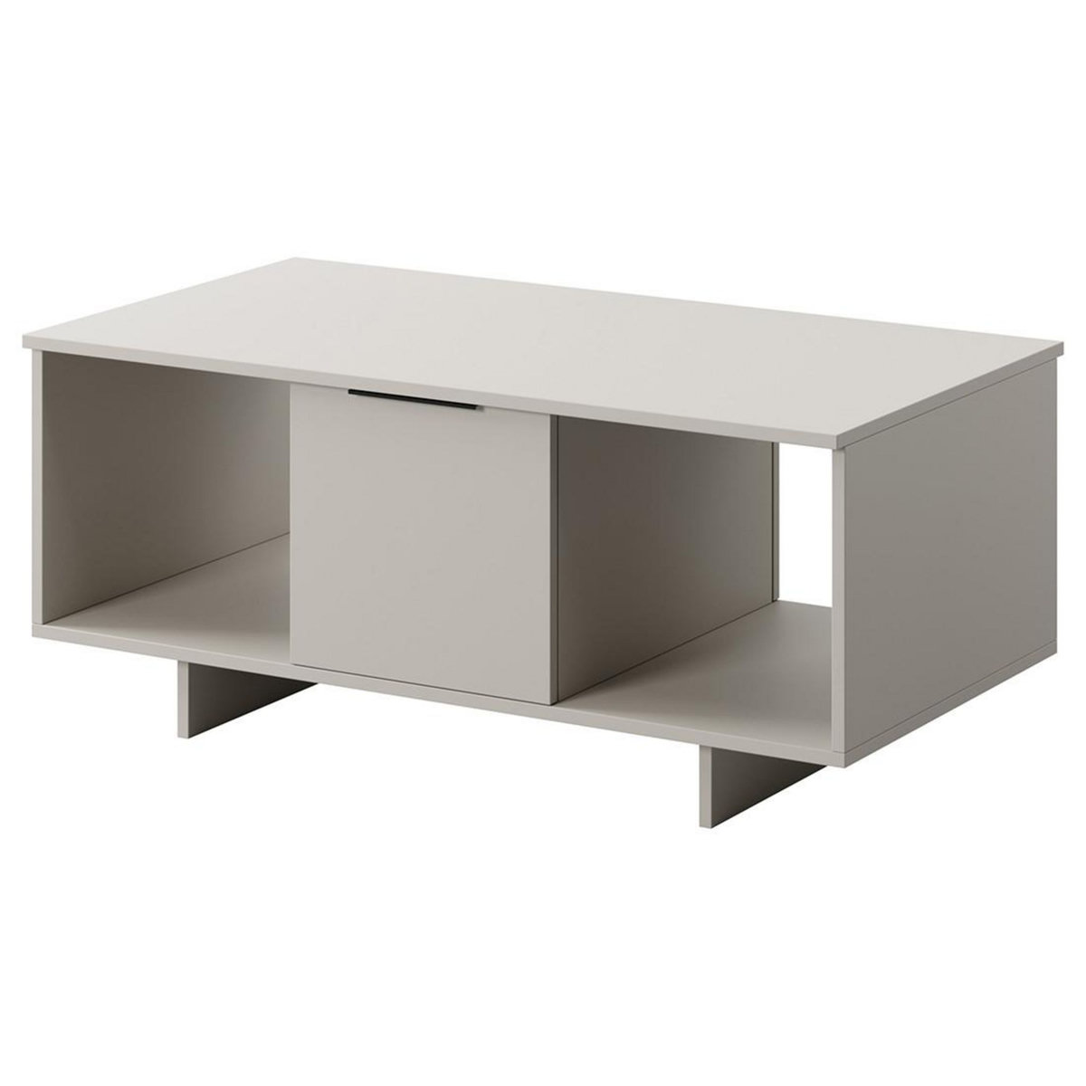 BEST MOBILIER Canterbury - table basse - beige - 2 niches et 2 portes - 100 cm