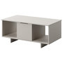 Voir la diapositive 1 : BEST MOBILIER Canterbury - table basse - beige - 2 niches et 2 portes - 100 cm