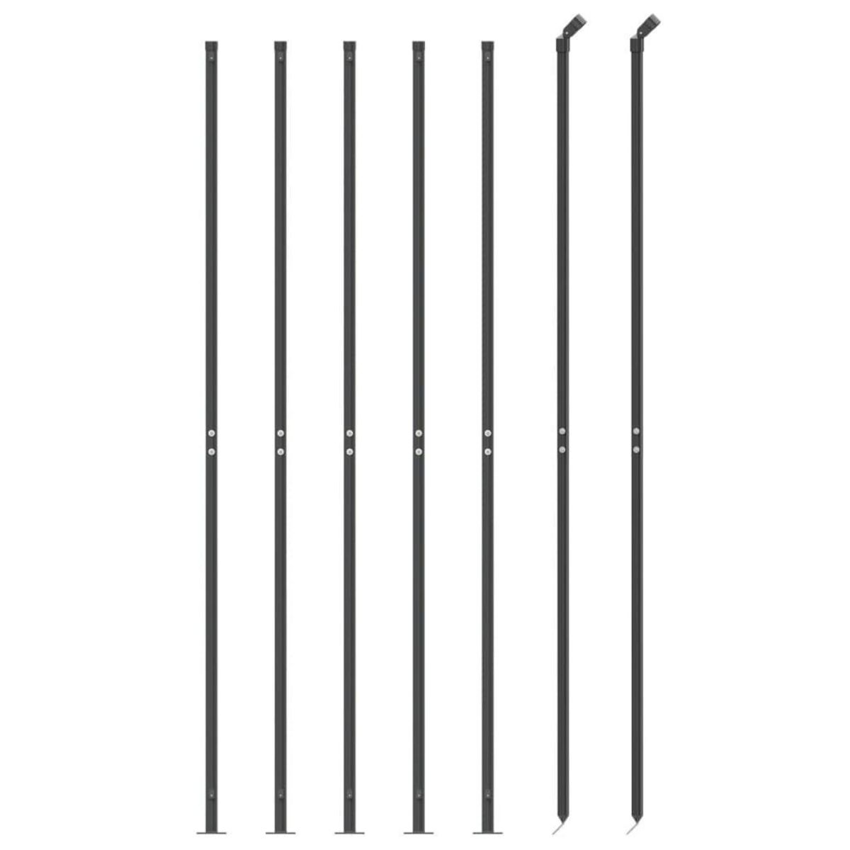 VIDAXL Cloture a mailles losangees avec bride anthracite 1,6x10 m