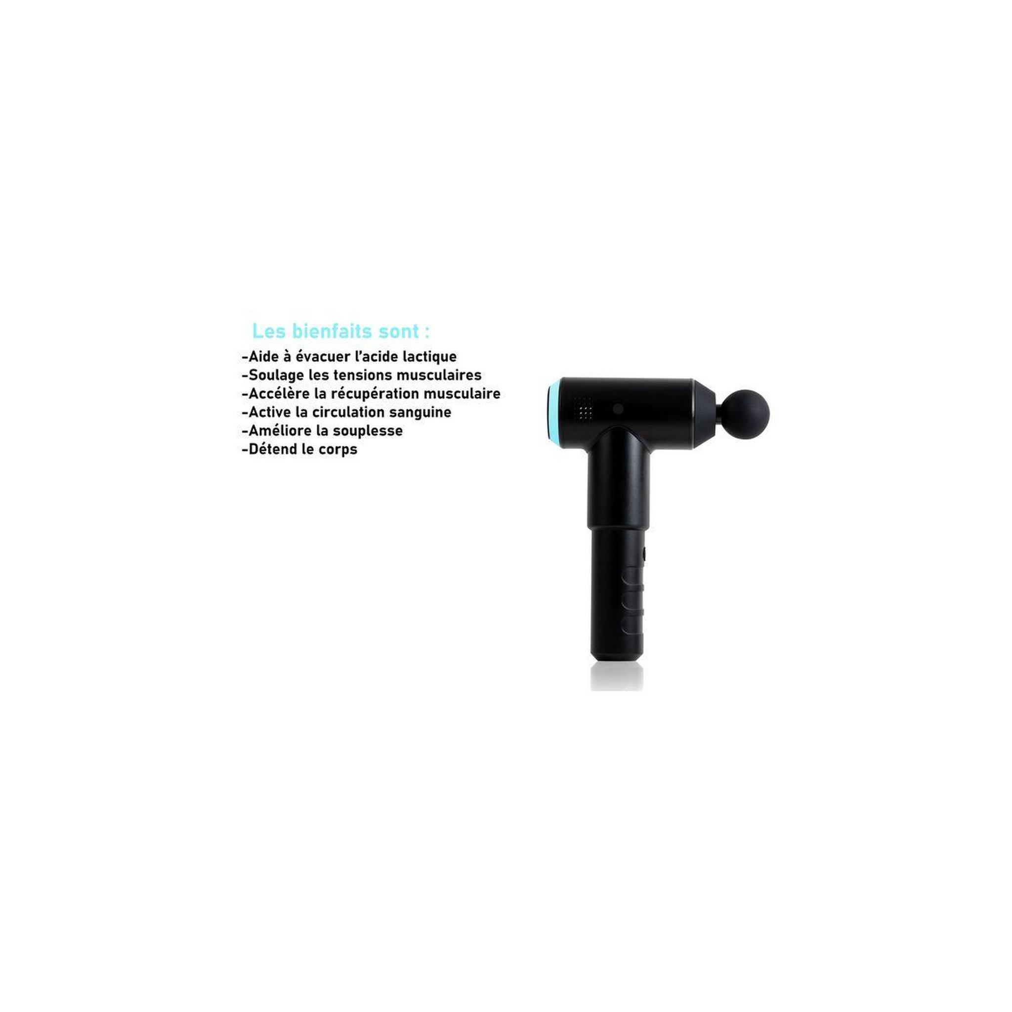 Voir la diapositive 1 : HOMEDICS Pistolet de massage par percussion PMG-200