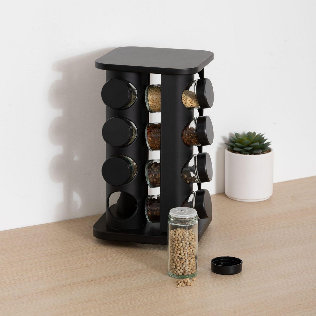 FIVE Carrousel à épices - 12 pots - Noir