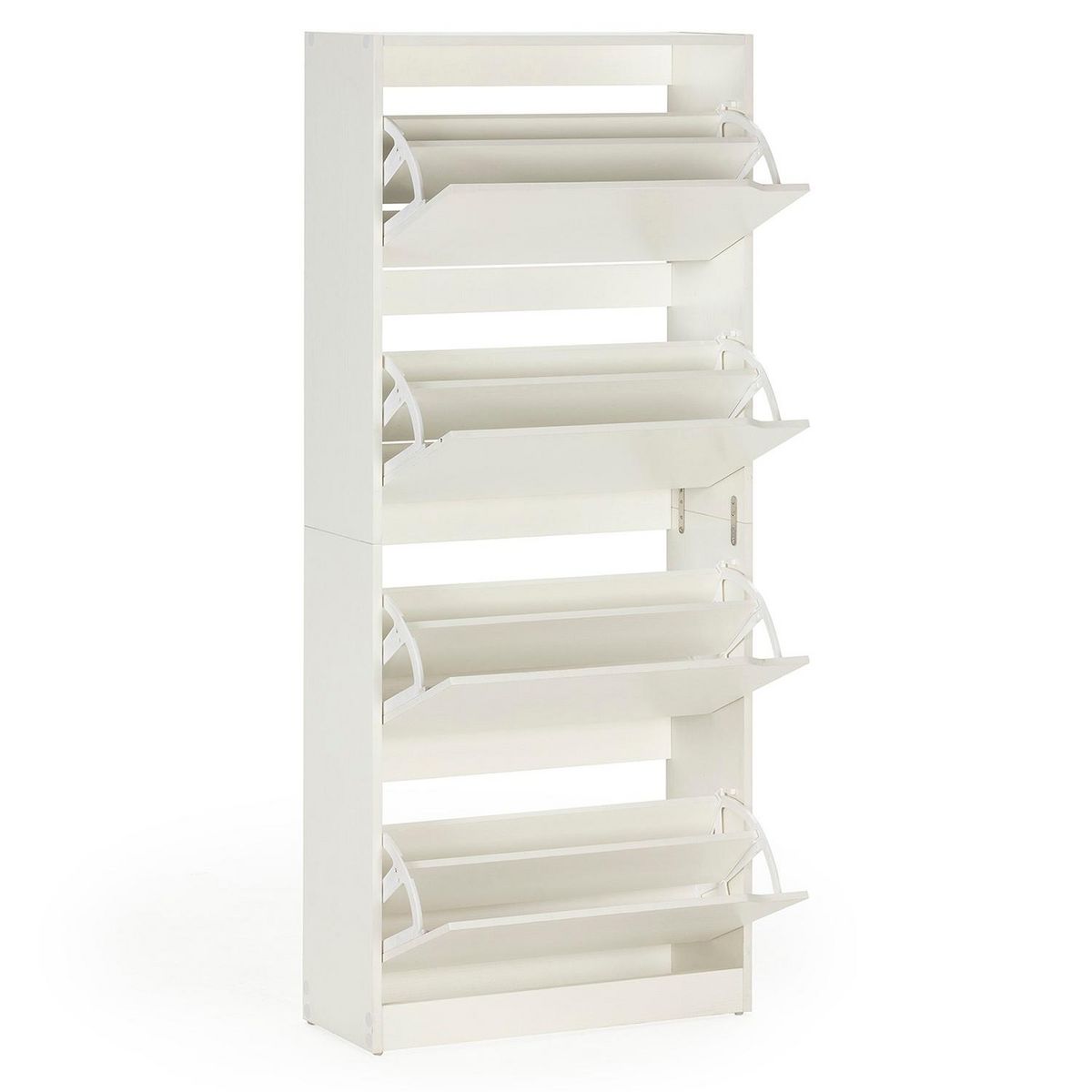 VS VENTA-STOCK Meuble à chaussures Angel, 4 portes, couleur blanche, pour 24 paires