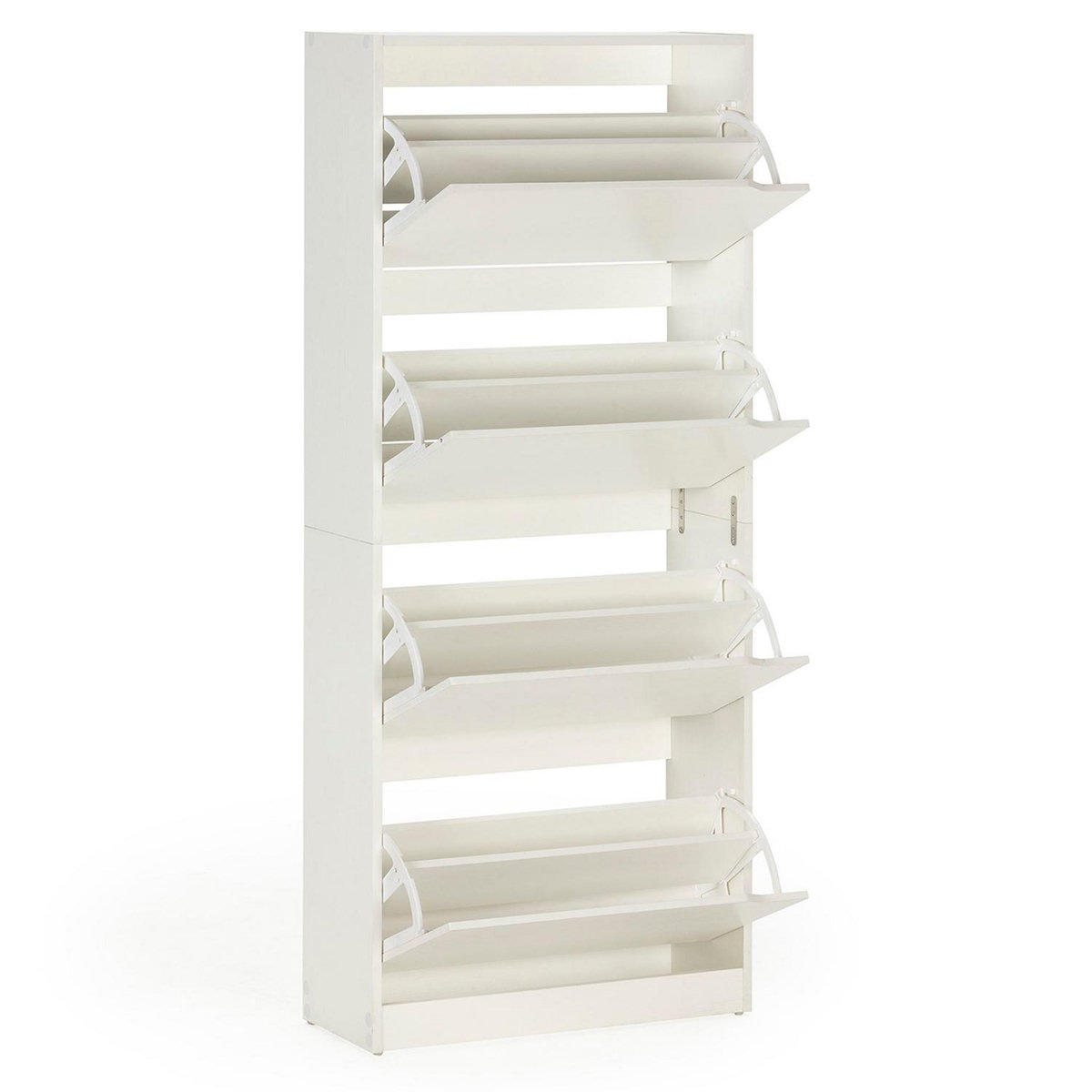 VS VENTA-STOCK Meuble à chaussures Angel, 4 portes, couleur blanche, pour 24 paires