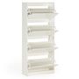 Voir la diapositive 3 : VS VENTA-STOCK Meuble à chaussures Angel, 4 portes, couleur blanche, pour 24 paires