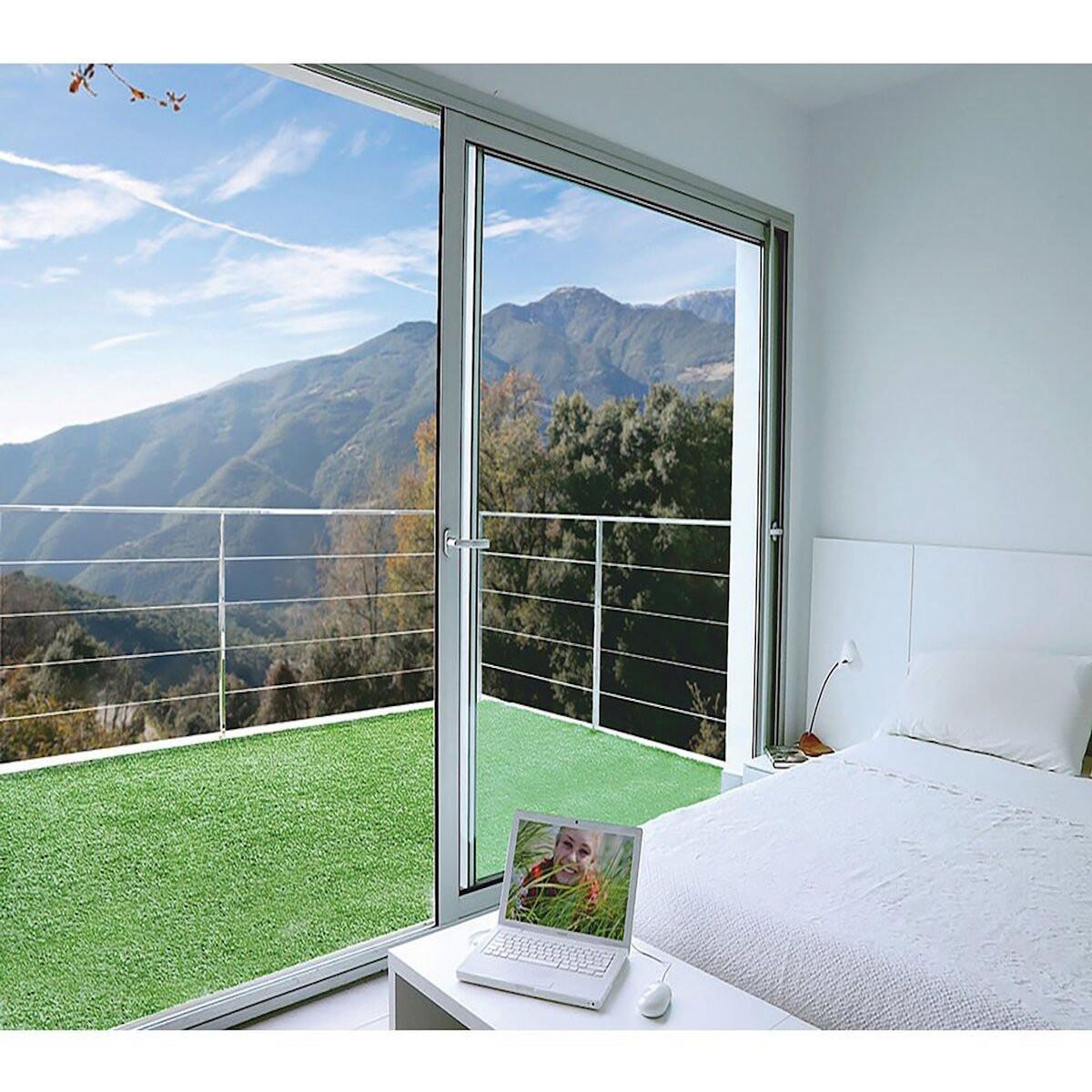 Nortene Gazon synthétique -   Green Lubeck 7    -  1 x 5  m - 7 mm - Vert