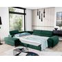 Voir la diapositive 2 : BEST MOBILIER Talisay - canapé d'angle gauche - 5 places - convertible avec coffre - en velours