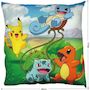 Voir la diapositive 4 : Pokemon Coussin double face - Carré - POKEMON - Pikachu et Starter 1G II - Microfibre - 40 x 40 cm
