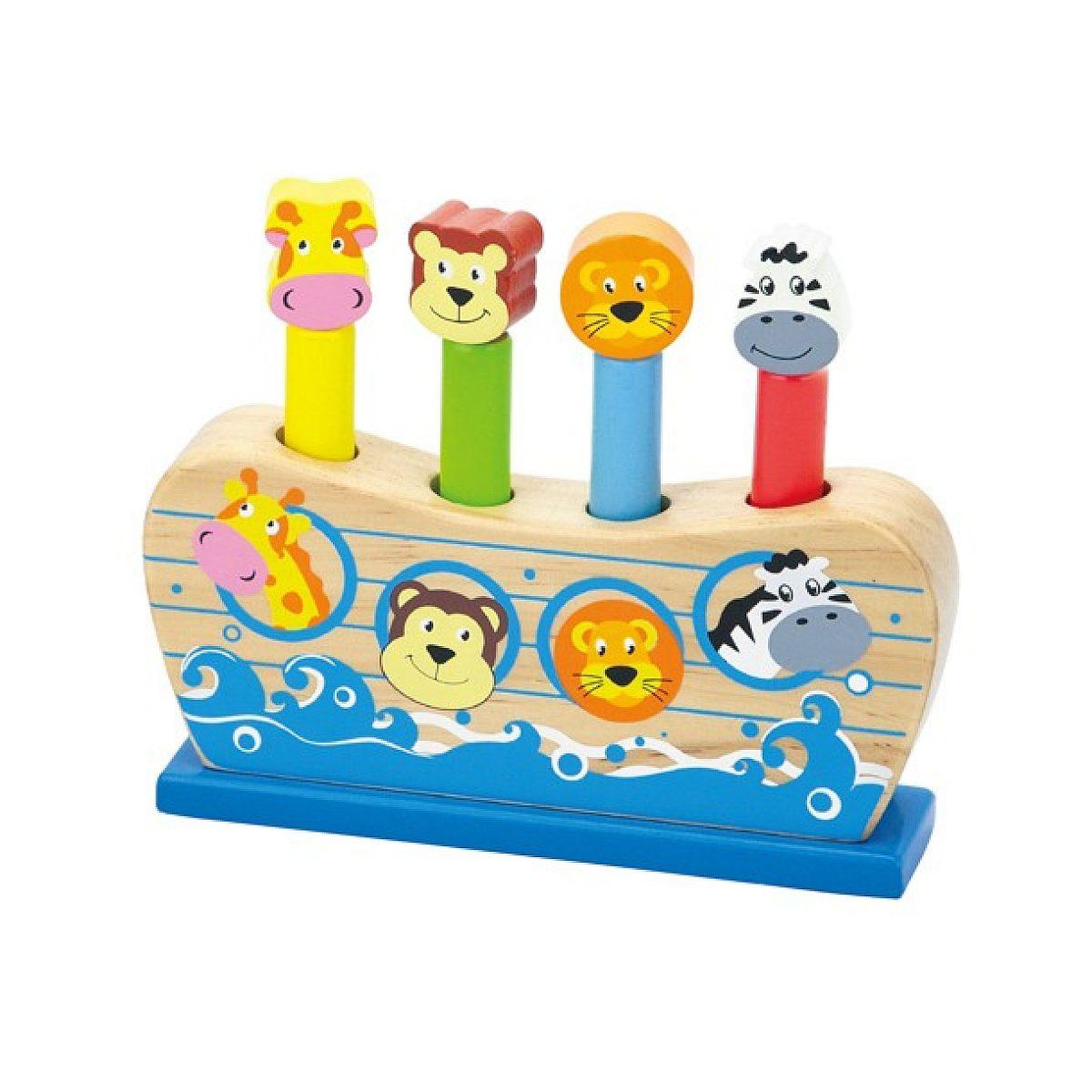 VIGA Jeu d'adresse  50041 - animaux sauteurs en bois