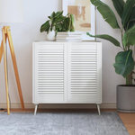 VIDAXL Portes d armoire à persiennes 2 pcs blanc 69x39,4 cm pin massif