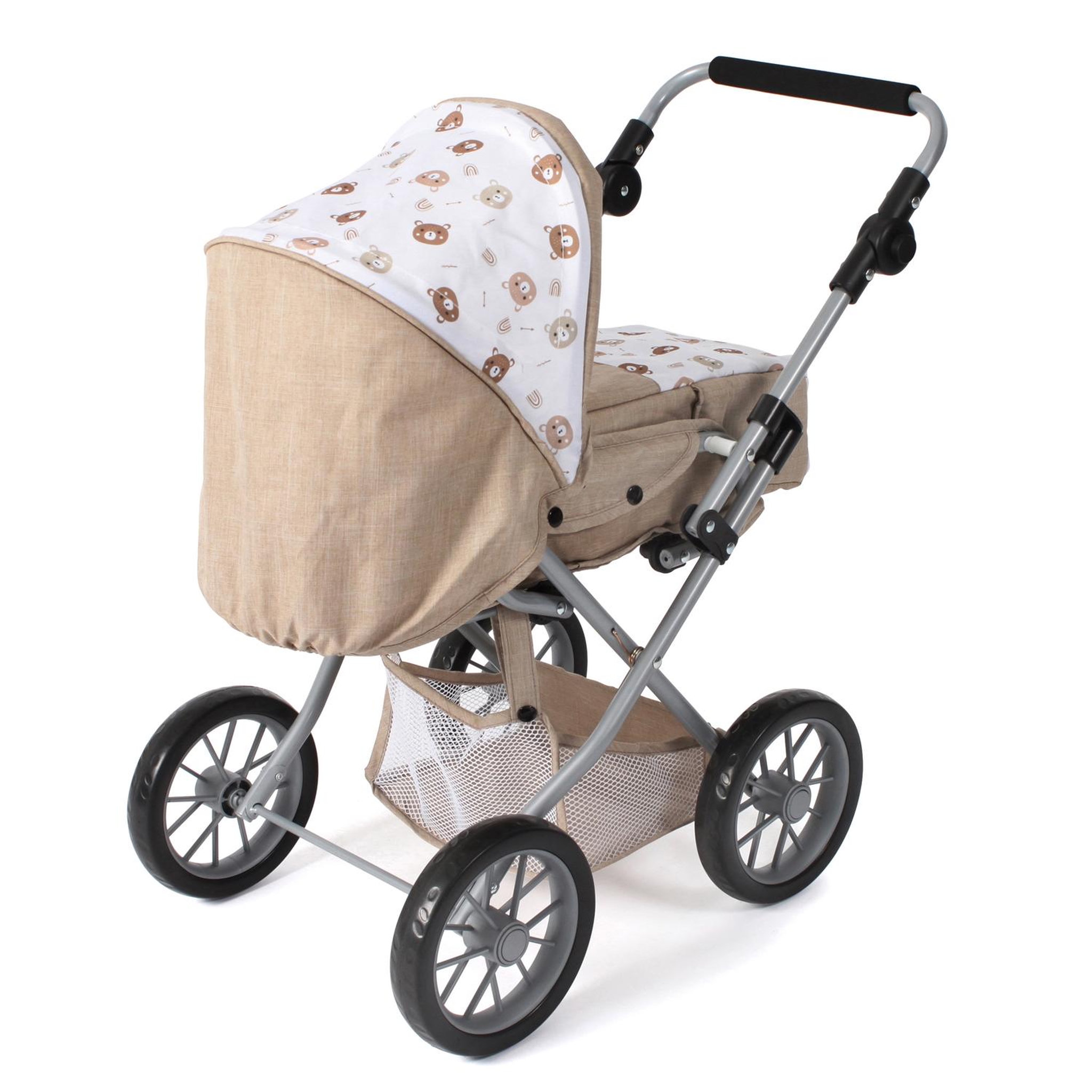 Voir la diapositive 3 : BAYER CHIC 2000 Poussette combinée Leni Beige avec oursons