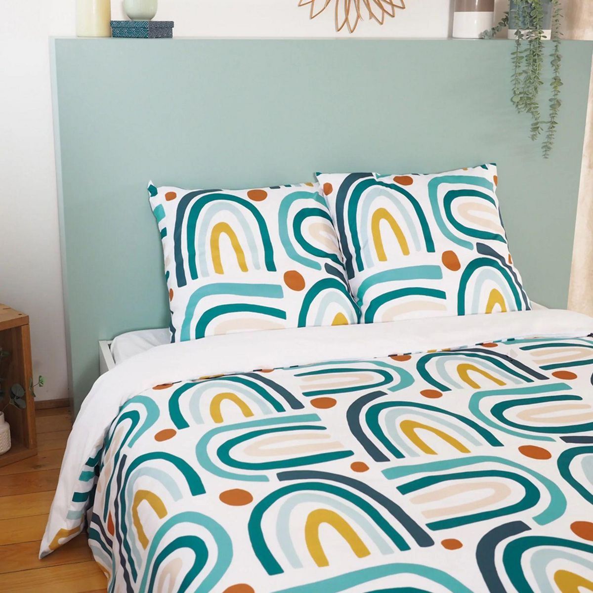 COTE DECO Parure de lit Alhambra - Microfibre 72 g/m² - 220 x 240 cm