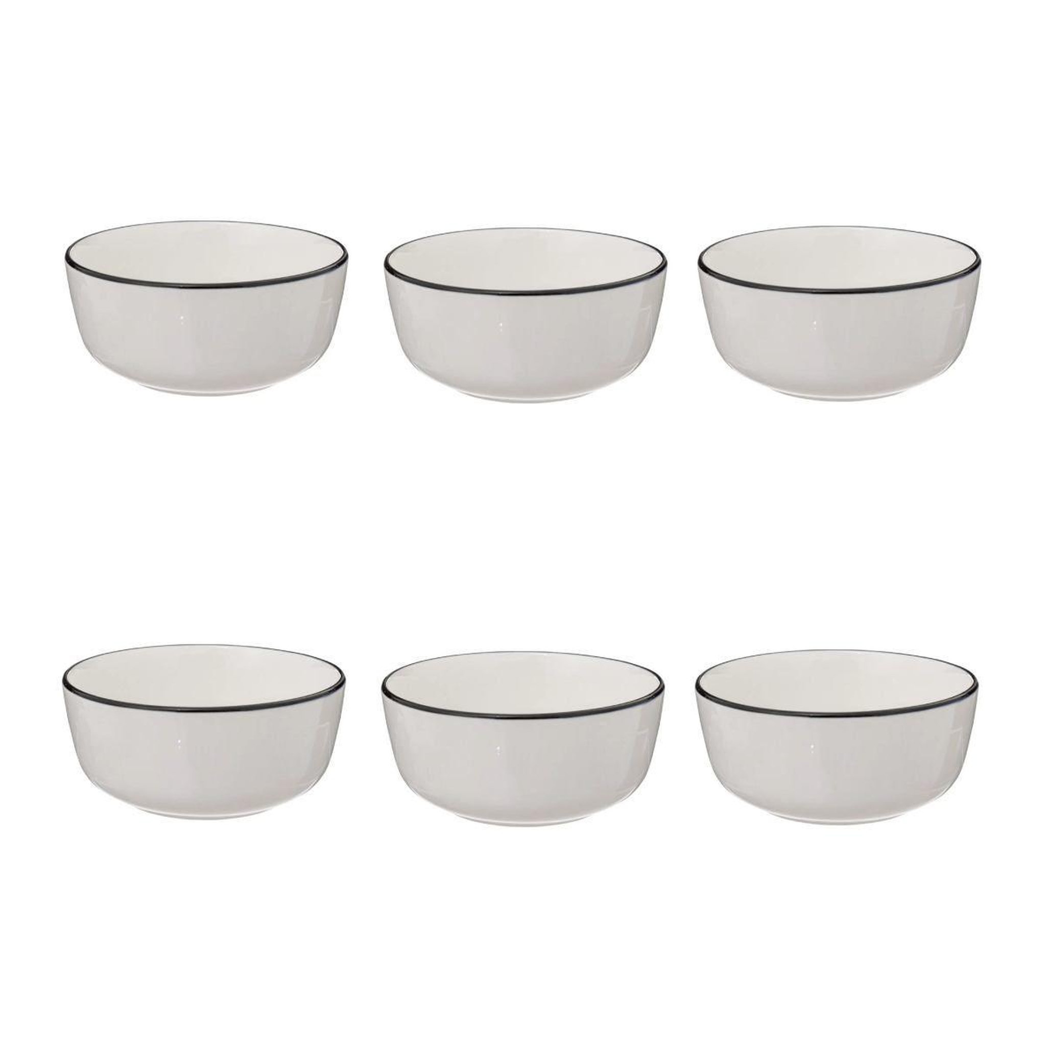 SECRET DE GOURMET Lot de 6 coupelles  alix  14cm blanc