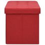 Voir la diapositive 4 : VIDAXL Banc de rangement pliable Rouge bordeaux Faux lin