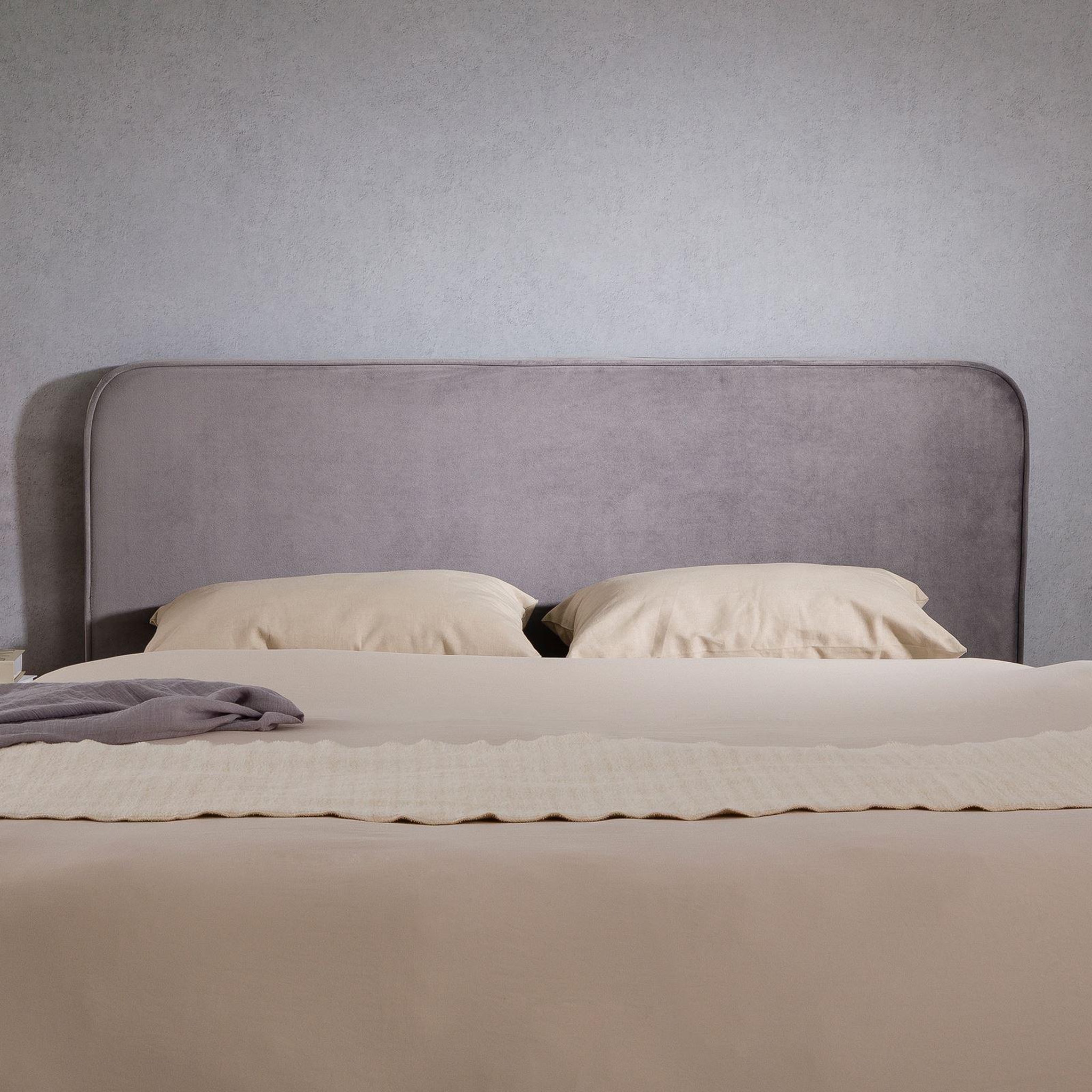 Voir la diapositive 3 : IDIMEX Tête de lit NOVARE 160 avec fixation murale, en tissu