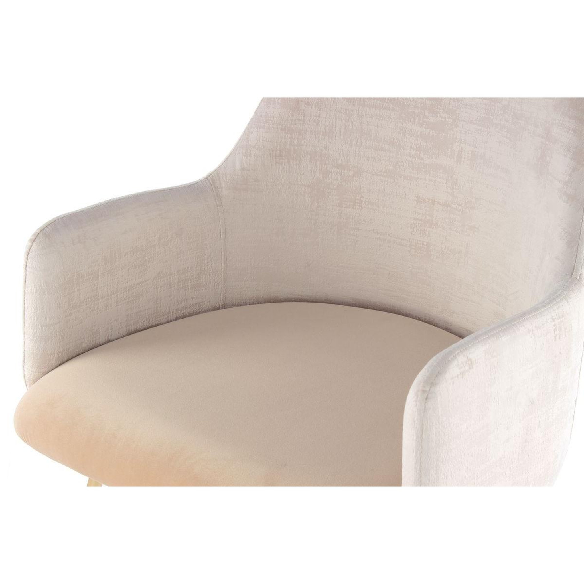 Voir la diapositive 3 : Paris Prix Chaise déco en velours  richard  85cm ivoire & beige