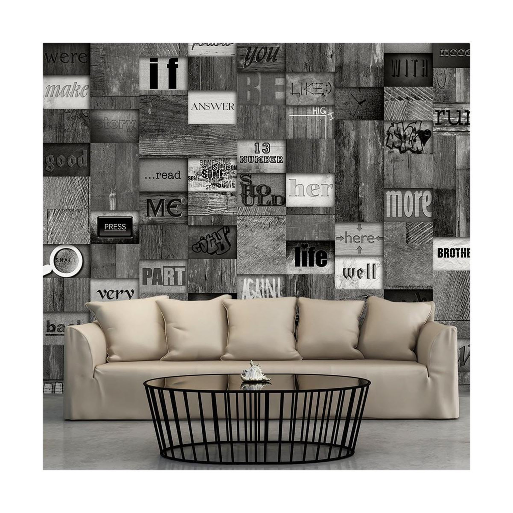 Paris Prix Papier peint  mosaic of words  50x1000cm