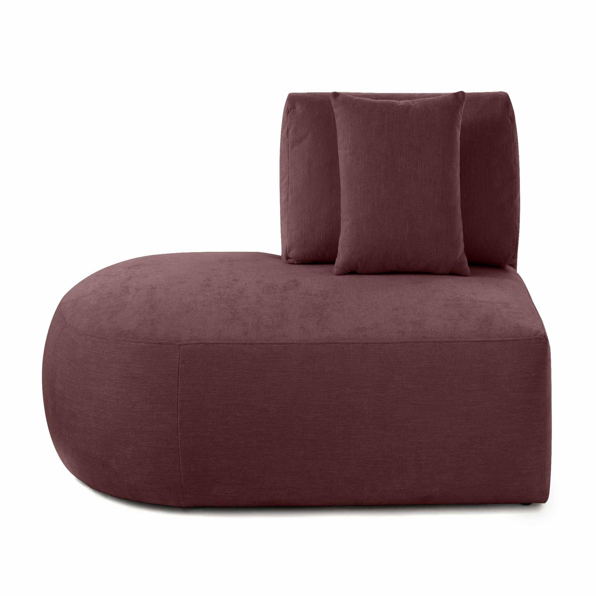 Voir la diapositive 1 : LISA DESIGN Santorini - module d'assise gauche - en tissu texturé