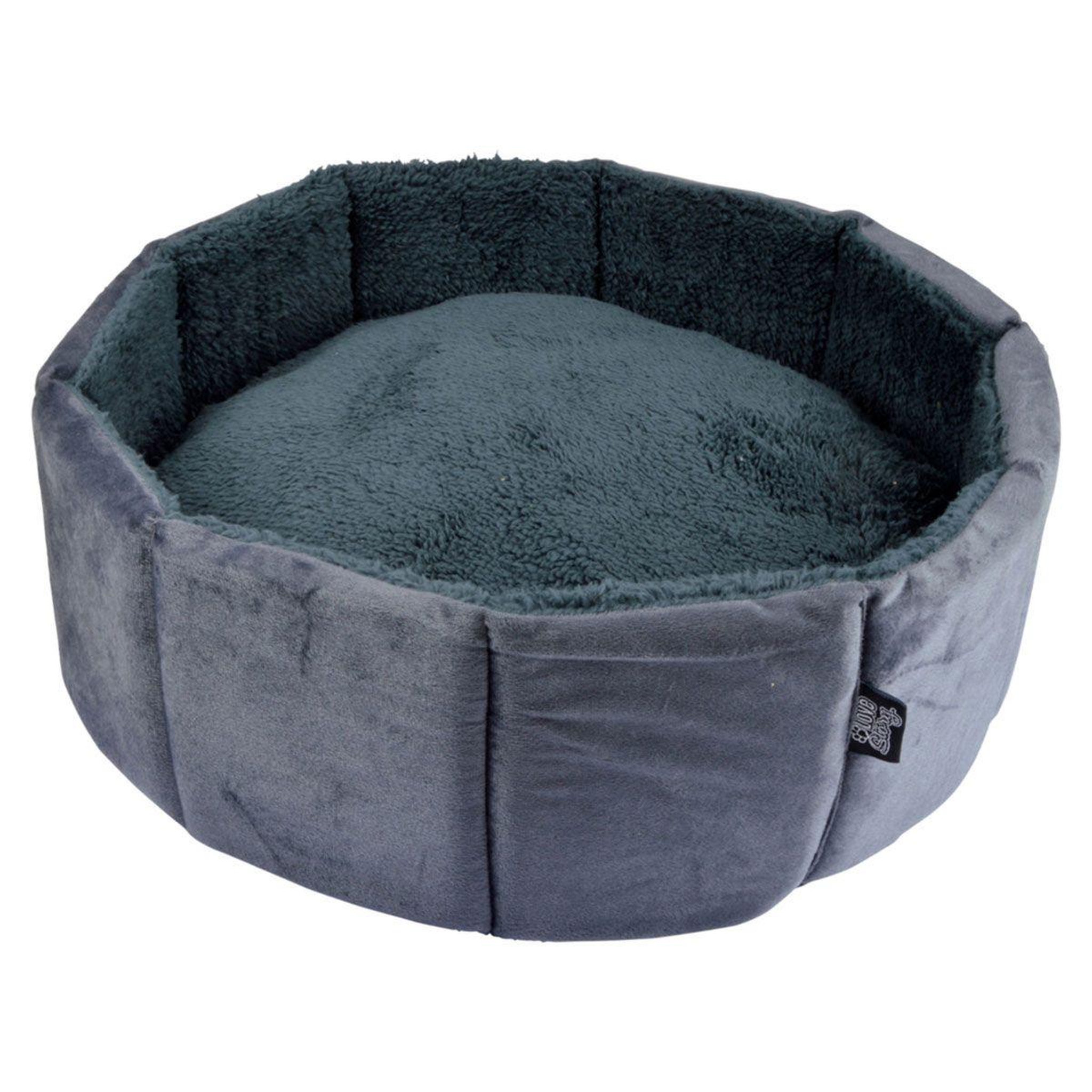 Voir la diapositive 1 : LOVE STORY Panier Rond pour Chat  Sweet Cat  48cm Anthracite