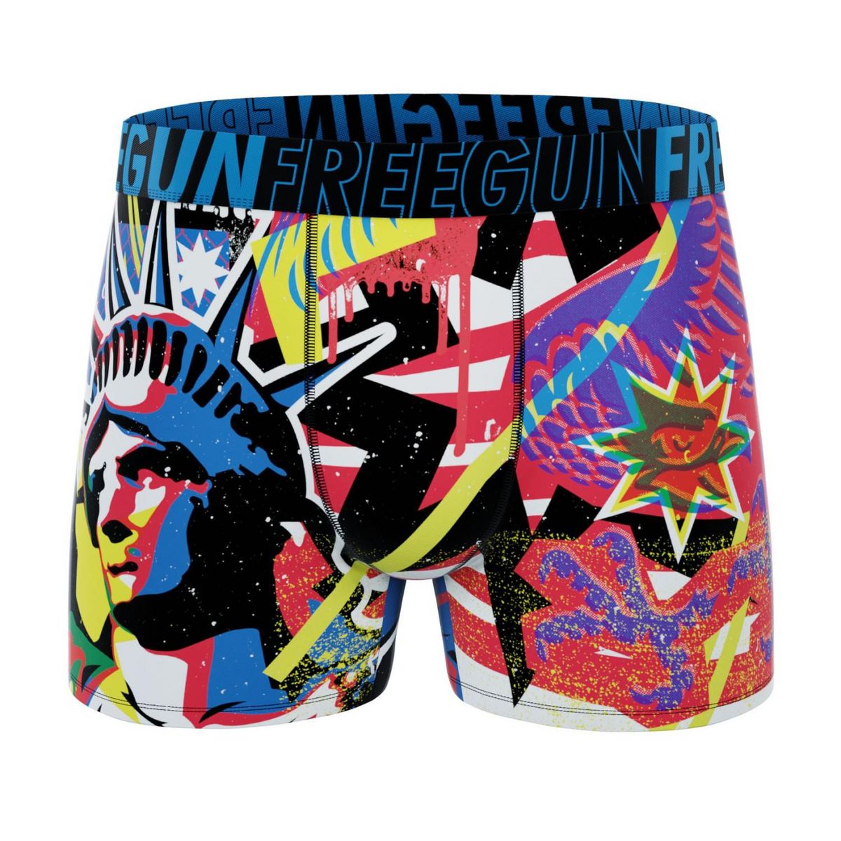 FREEGUN Lot de 3 boxers homme Pop Summer Art