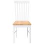 Voir la diapositive 5 : VIDAXL Chaises a manger 2 pcs blanc bois massif caoutchouc