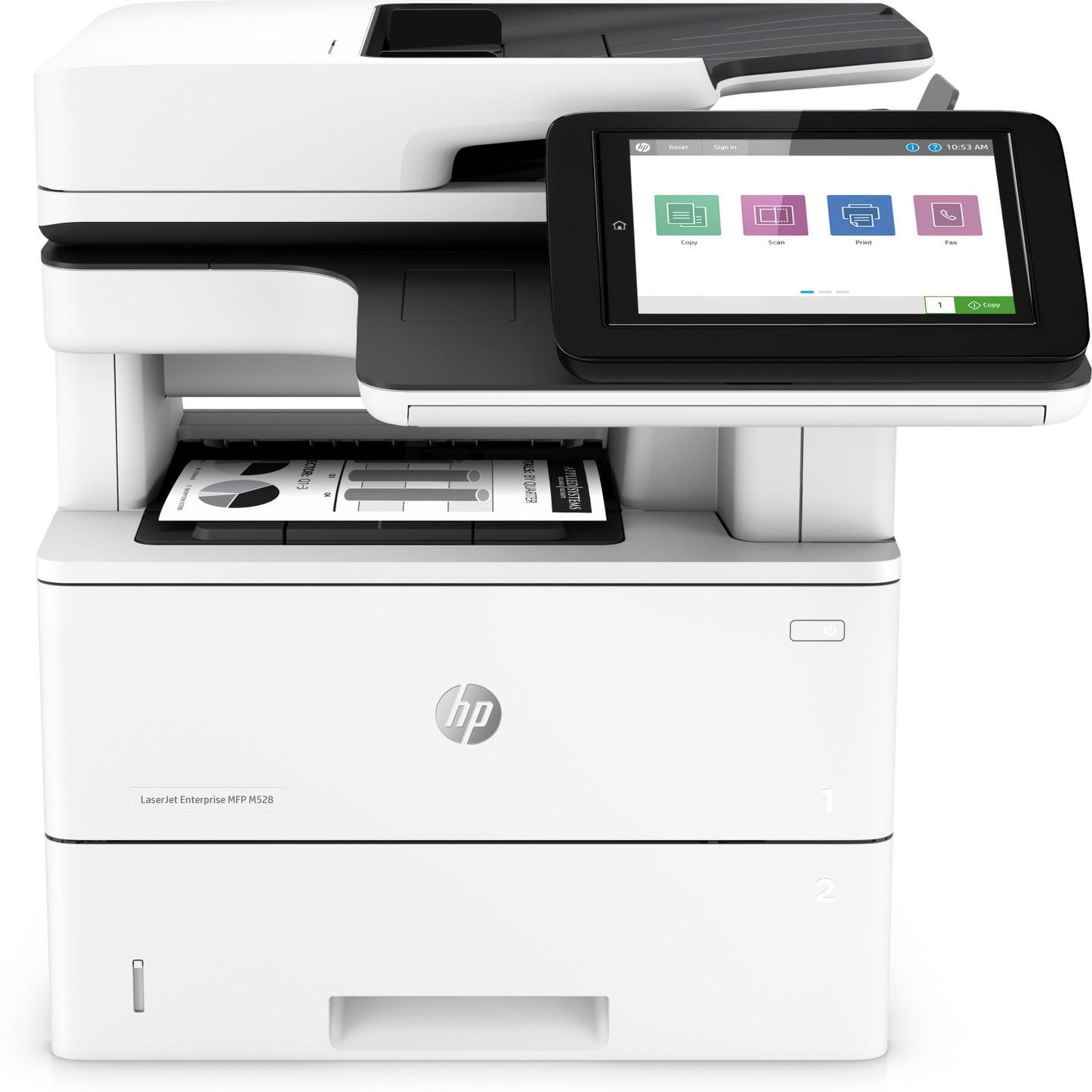 Voir la diapositive 2 : HP Imprimante multifonction hp 1pv64a laserjet enterprise mfp m528dn a4 1200 x 1200 dpi 43 ppm impression recto verso blanc