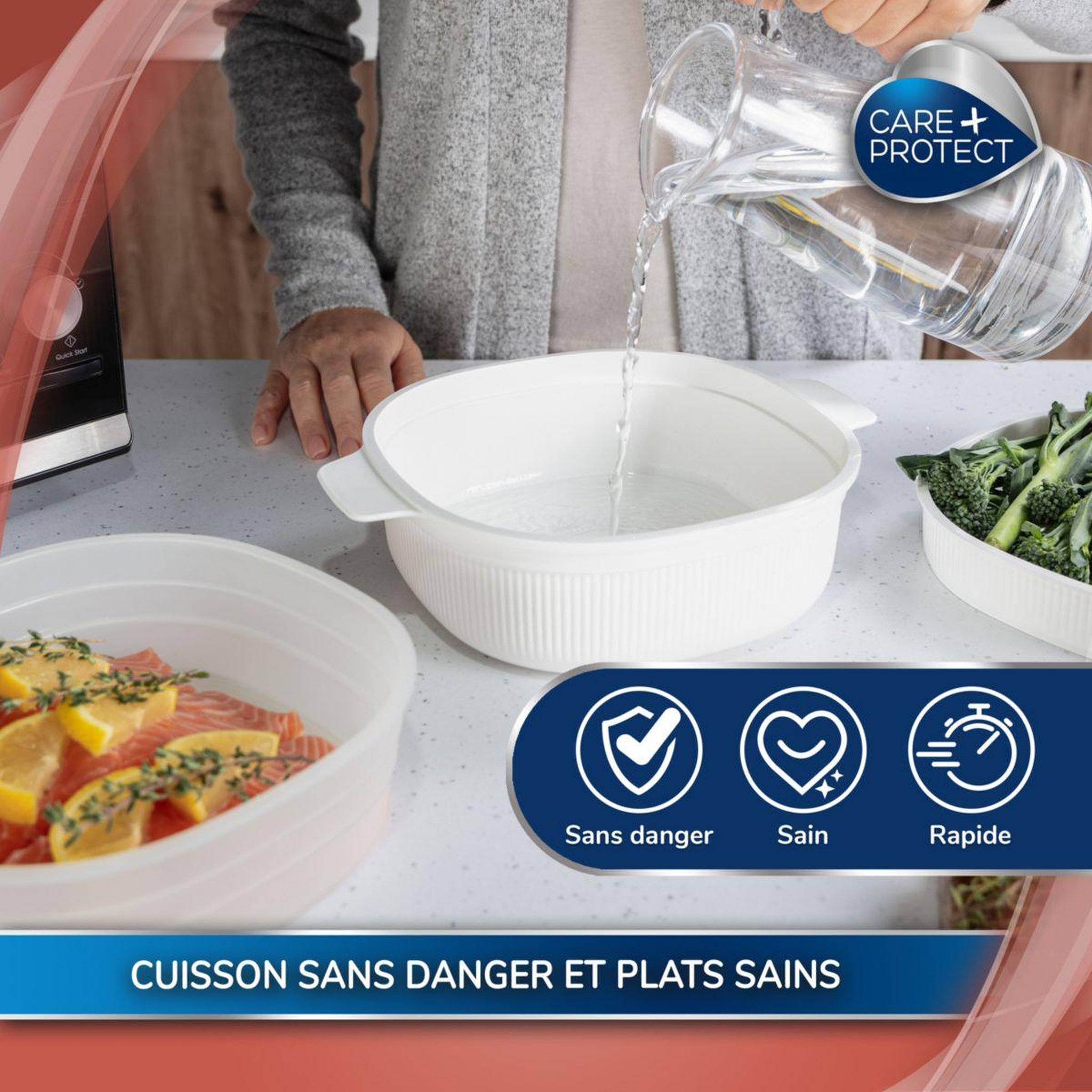 Voir la diapositive 4 : CARE PROTECT Cuiseur vapeur cuiseur a vapeur universel