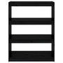 Voir la diapositive 5 : VIDAXL Bibliotheque/Separateur de piece Noir 80x30x103,5 cm Pin massif