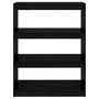 Voir la diapositive 5 : VIDAXL Bibliotheque/Separateur de piece Noir 80x30x103,5 cm Pin massif