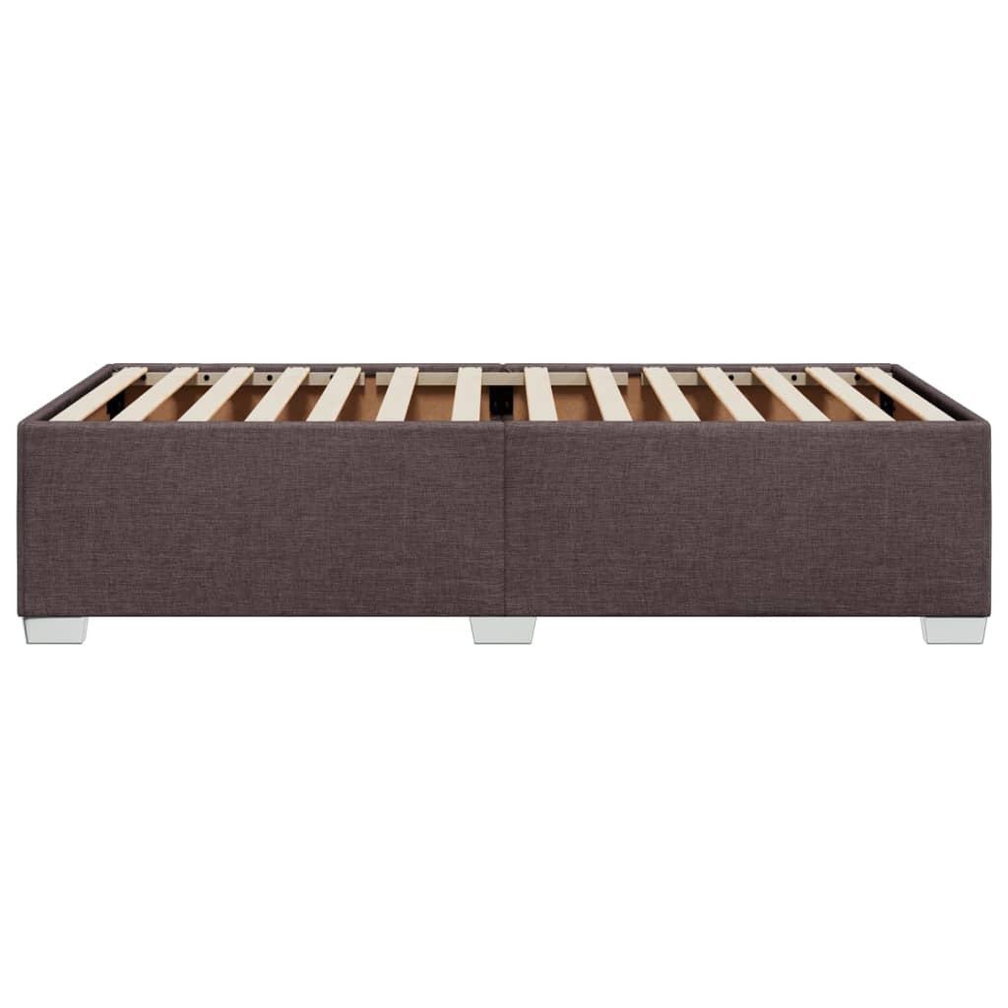 Voir la diapositive 5 : VIDAXL Cadre de lit sans matelas marron fonce 90x190 cm tissu