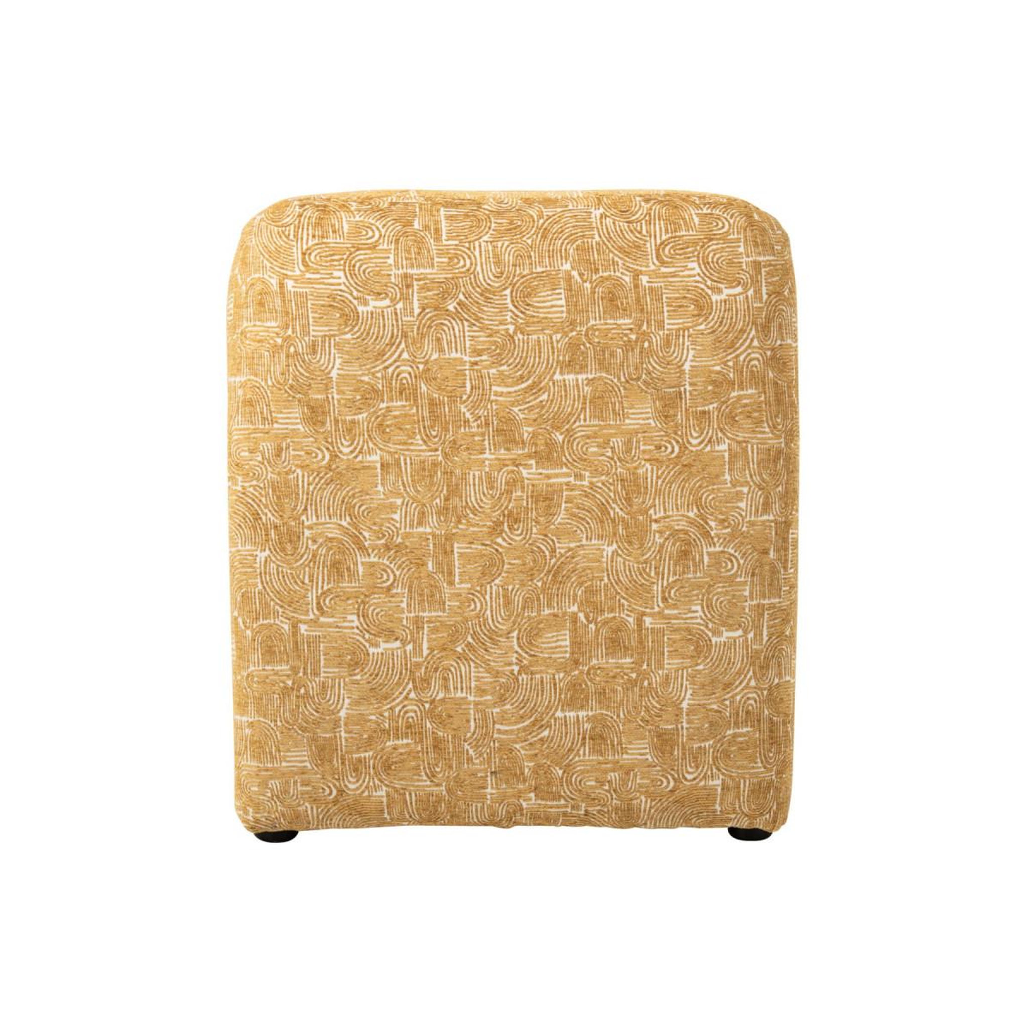 Voir la diapositive 4 : J-LINE Fauteuil design organique  margo  87cm ocre