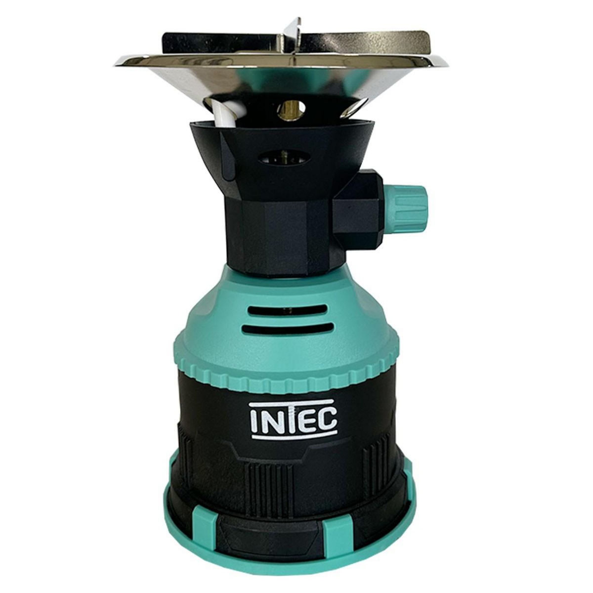 INTEC Rechaud gaz 1200W piezo Coque ABS + 28 Cartouches gaz 190 gr INTEC