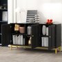 Voir la diapositive 5 : MERAX Buffet 3 porte(s) 0 tiroir(s) - 140 cm noir mdf