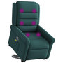 Voir la diapositive 2 : VIDAXL Fauteuil inclinable de massage Vert fonce Tissu