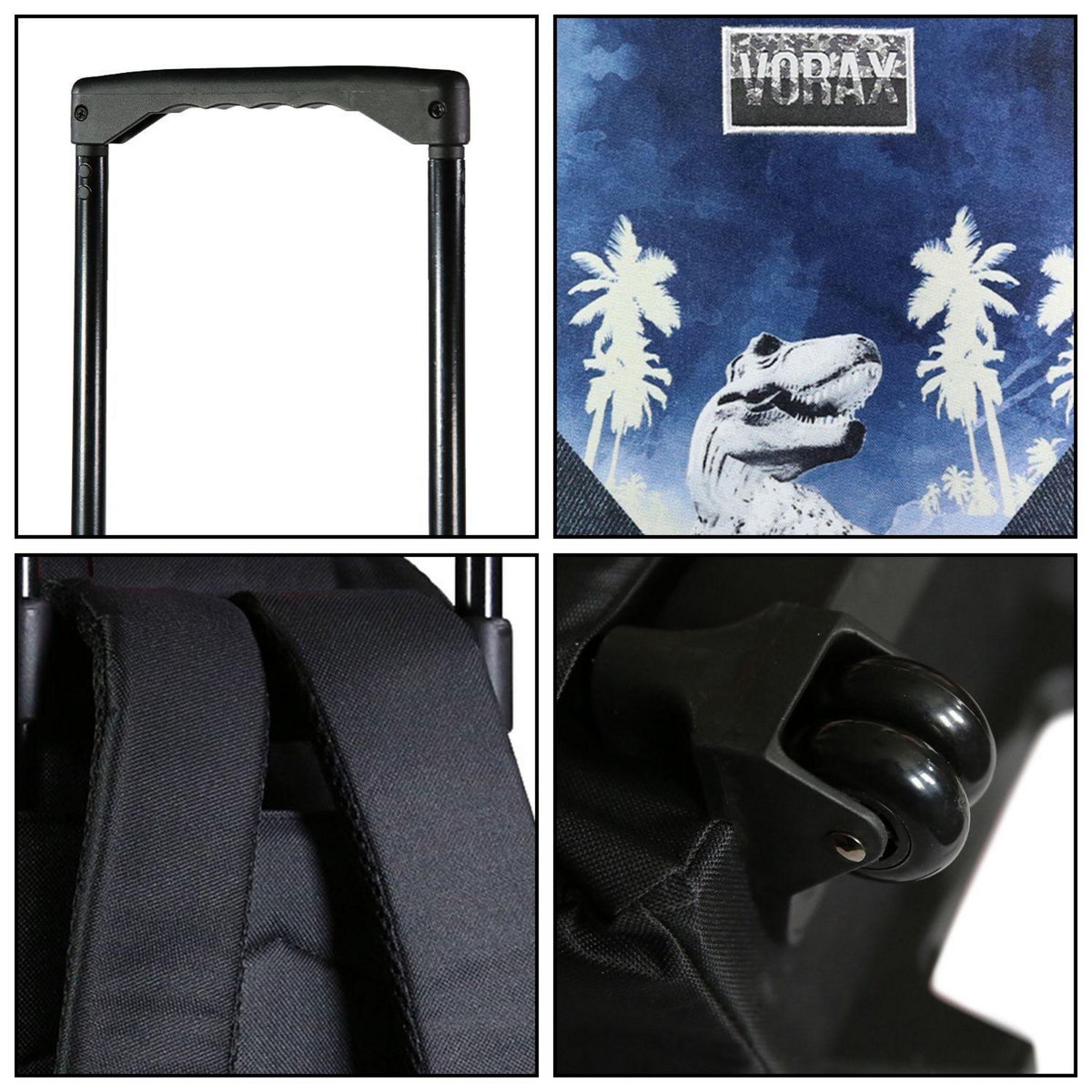 Bagtrotter BAGTROTTER Sac à dos à roulettes Vorax Bleu Dinosaure Surf