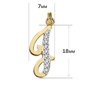 Voir la diapositive 3 : L'ATELIER D'AZUR Pendentif Or 18 Carats 750 Jaune Serti de Zirconiums - Initiale Lettre  J  - Chaine Offerte