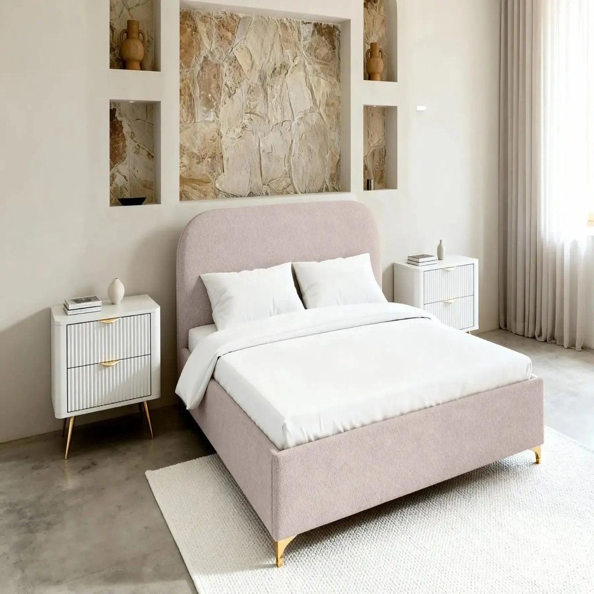 Voir la diapositive 2 : CASANOVA PARIS Charlotte - lit coffre tissu chenille