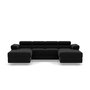 Voir la diapositive 5 : BEST MOBILIER Pablo - canapé panoramique en u - 7 places - convertible avec coffres et têtières réglables - en velours côtelé