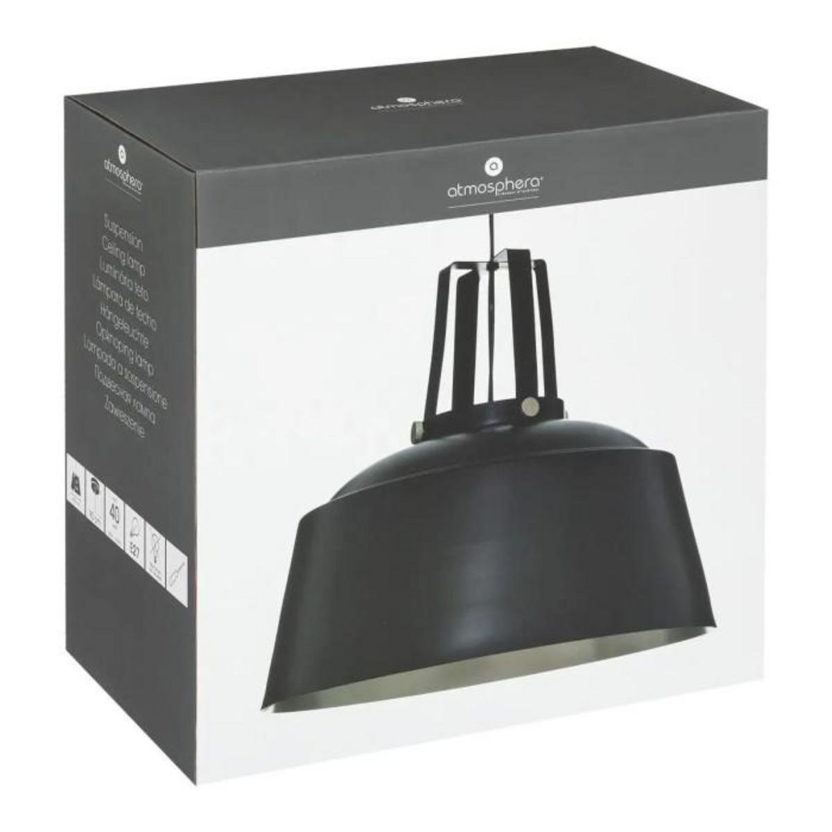 Paris Prix Lampe Suspension Design  Deep Soul  35cm Noir