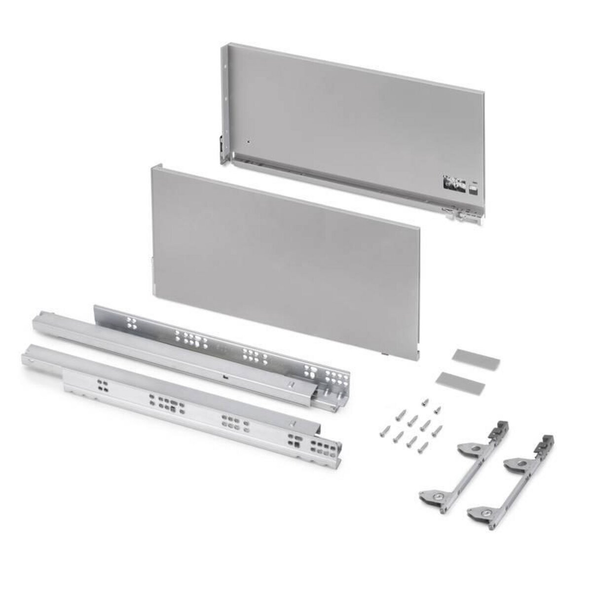 EMUCA SRL Tiroir extérieur Vertex 3D - 60 kg - 242 mm x 500 mm - Peint en aluminium - Acier