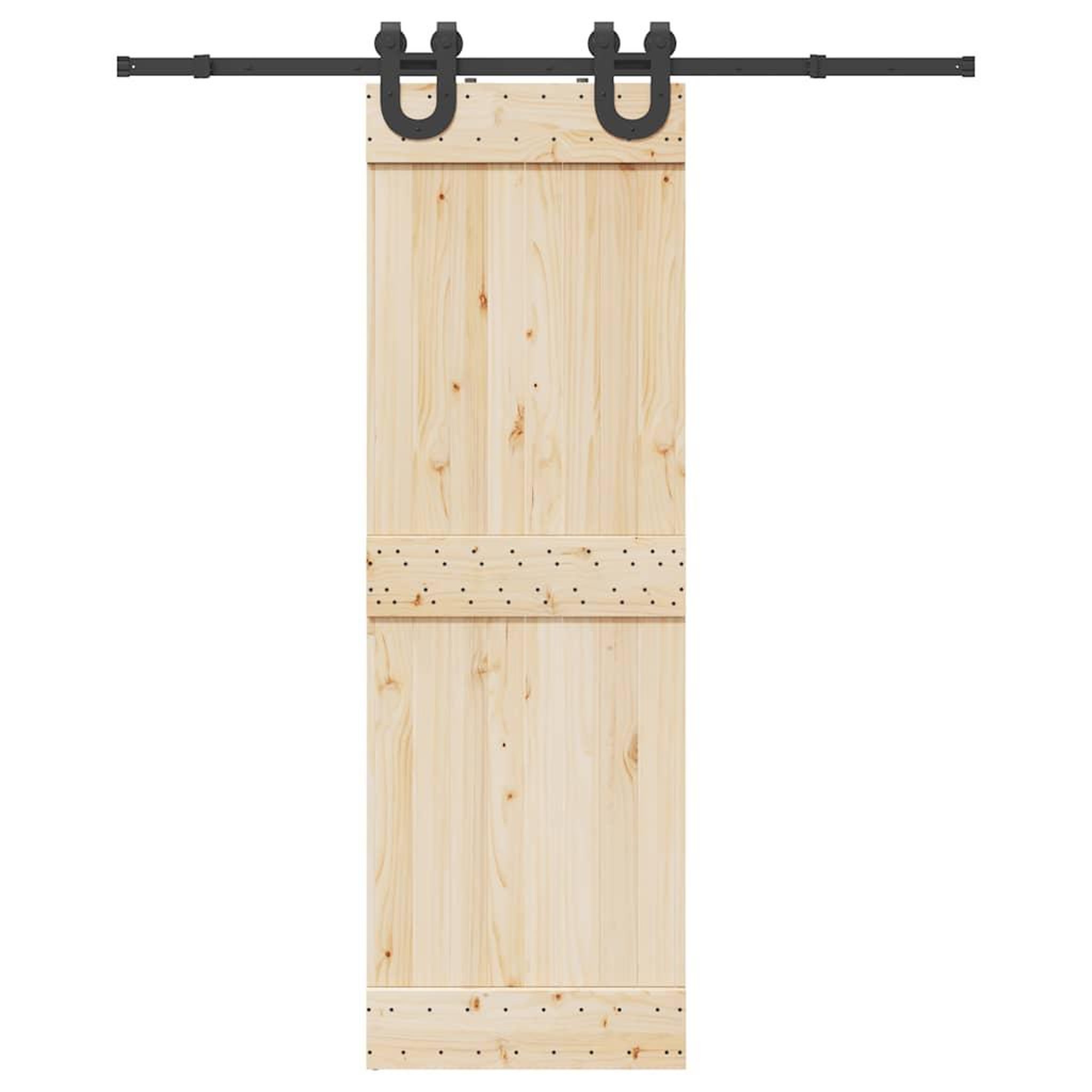 VIDAXL Kit de quincaillerie de porte coulissante 183 cm Acier Noir