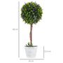 Voir la diapositive 3 : HOMCOM Lot de 2 plantes artificielles avec fleurs de lavande arbre artificiel tronc et pot inclus - hauteur 60 cm intérieur et extérieur vert