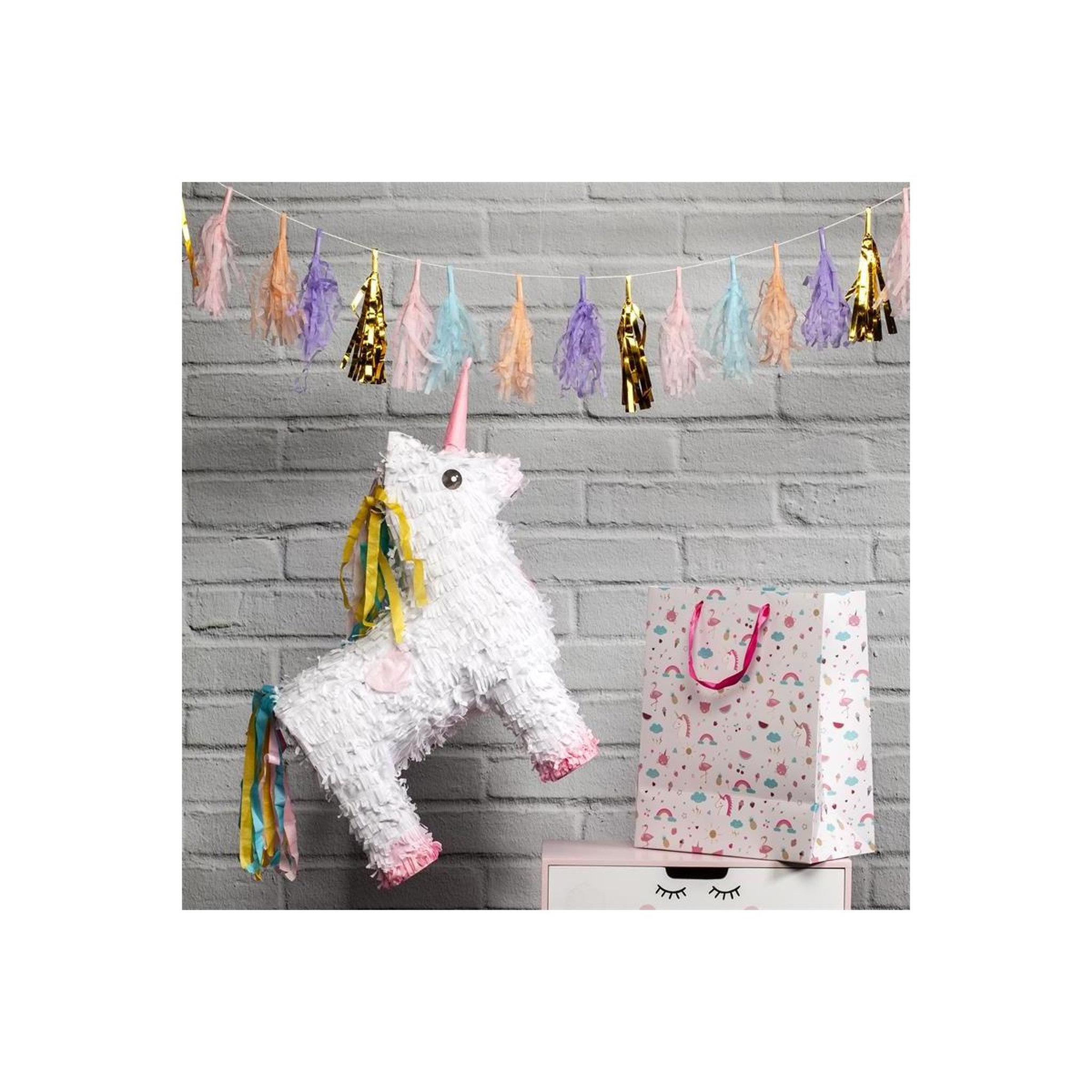 Voir la diapositive 2 : PARTY TIME Guirlande  21 Pompons  2m Multicolore
