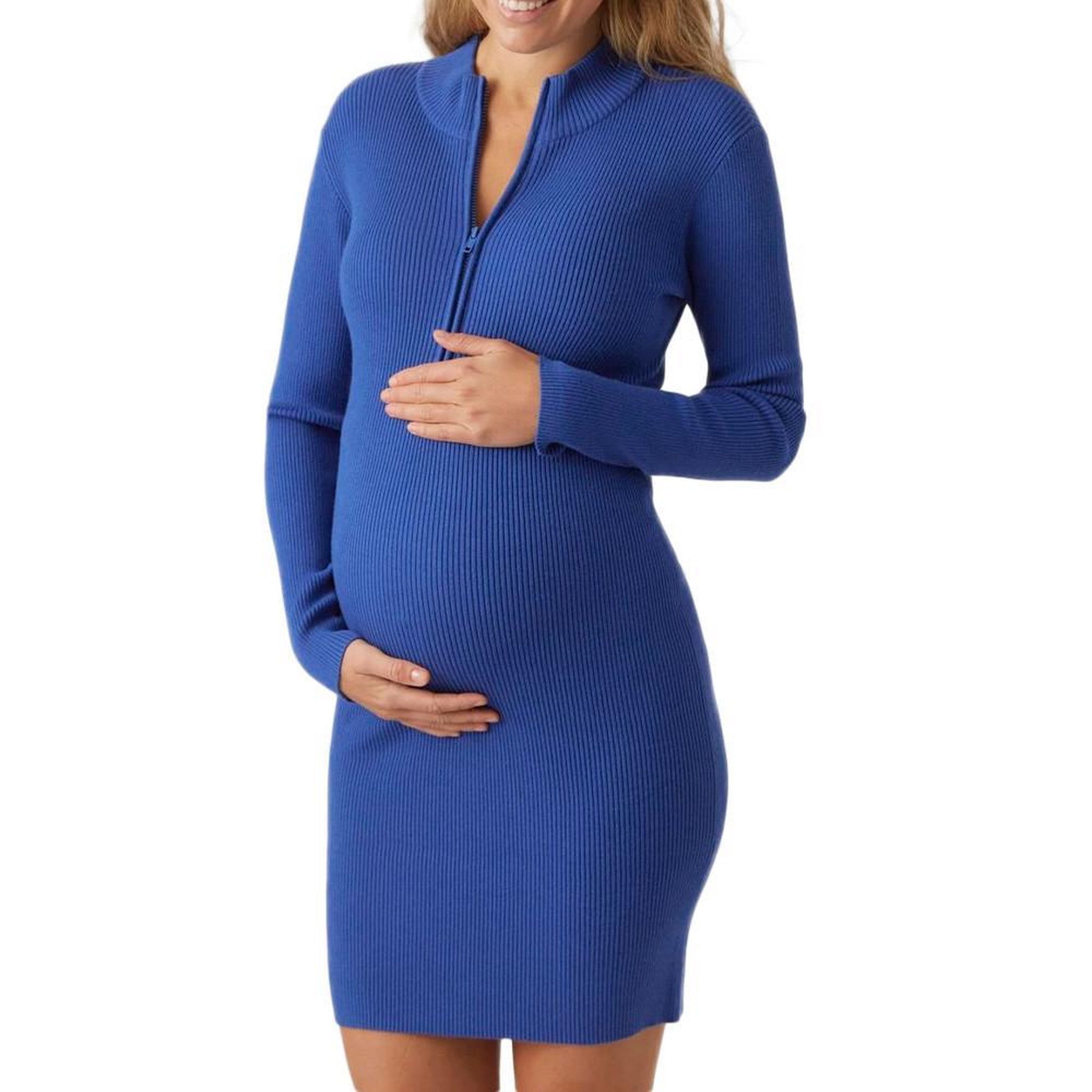 Voir la diapositive 2 : MAMALICIOUS Robe de grossesse bleu femme mamalicious lena