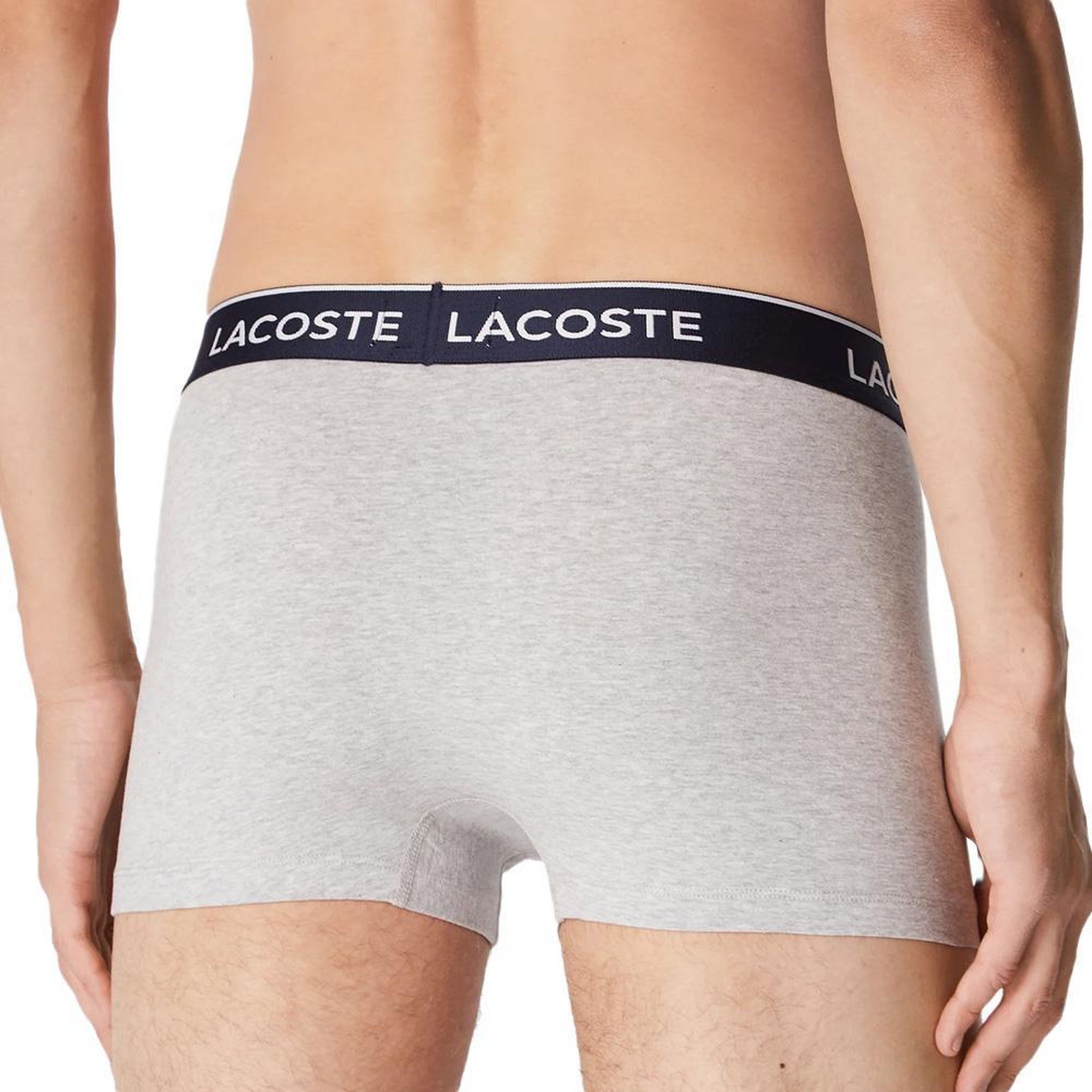 Voir la diapositive 4 : Lacoste X3 Boxers Gris Homme Lacoste Court