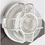 CENTRALE BRICO Hublot E27 + grille, sans ampoule, rond, blanc