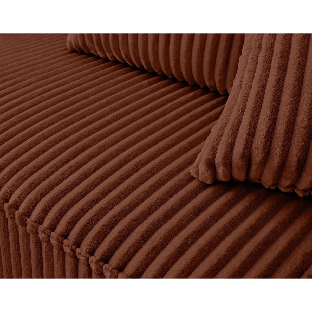 LISA DESIGN Colombine - module d'assise droit - en velours côtelé grosses côtes