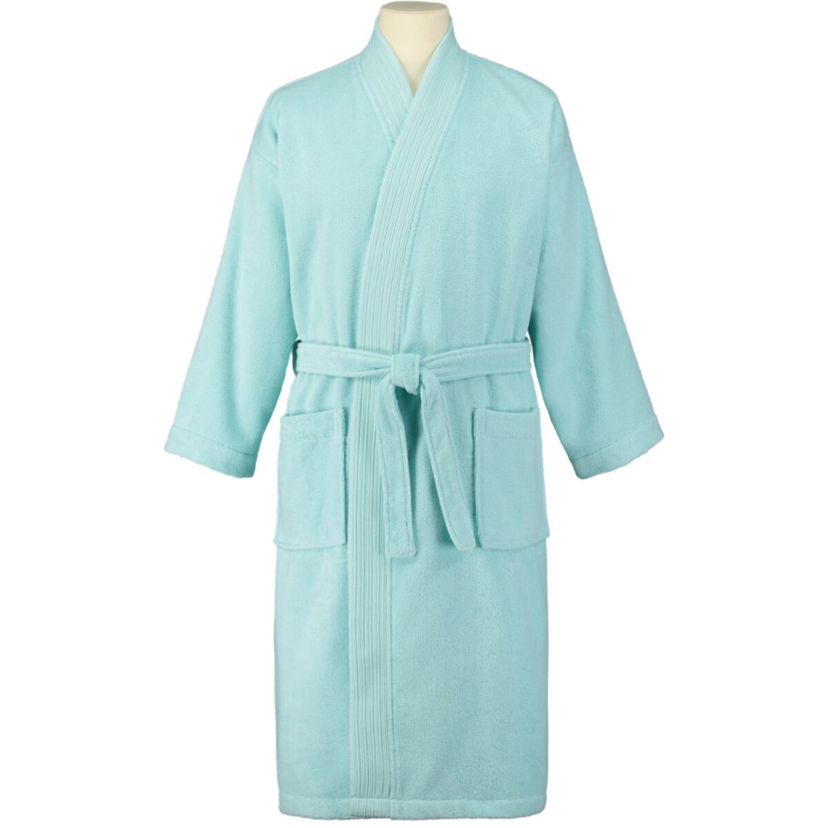 ACTUEL Peignoir col Kimono pur coton 380 g/m² Turquoise