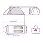 Voir la diapositive 6 : VIDAXL Tente de camping a dome 2 personne vert impermeable