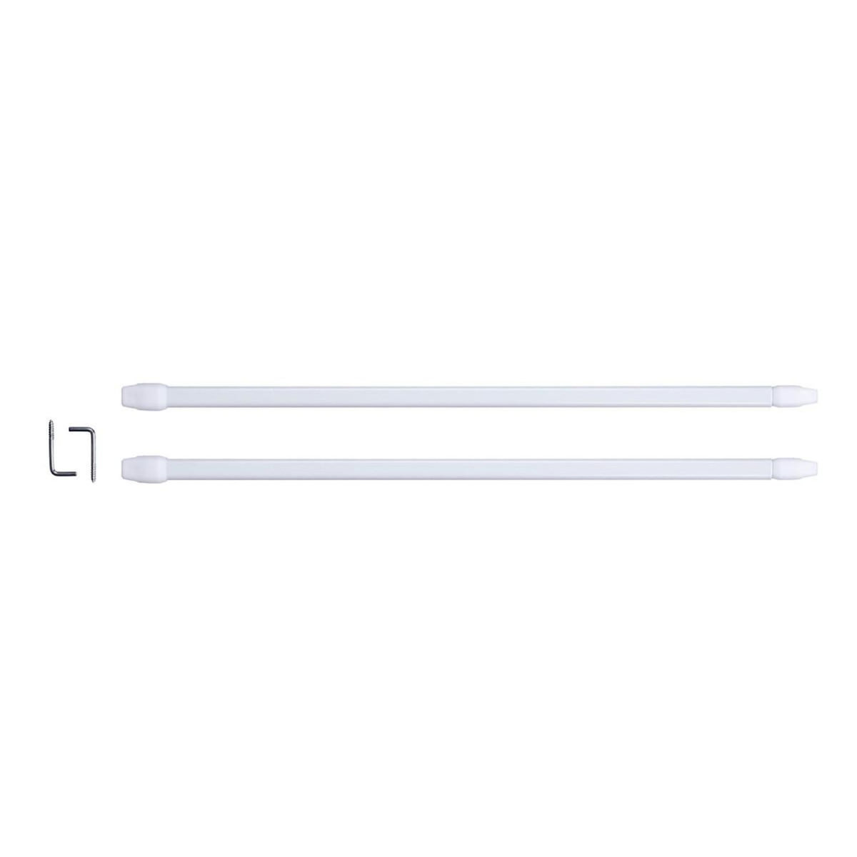 Paris Prix Lot de 2 Tringles Extensibles  Paio  30-50cm Blanc